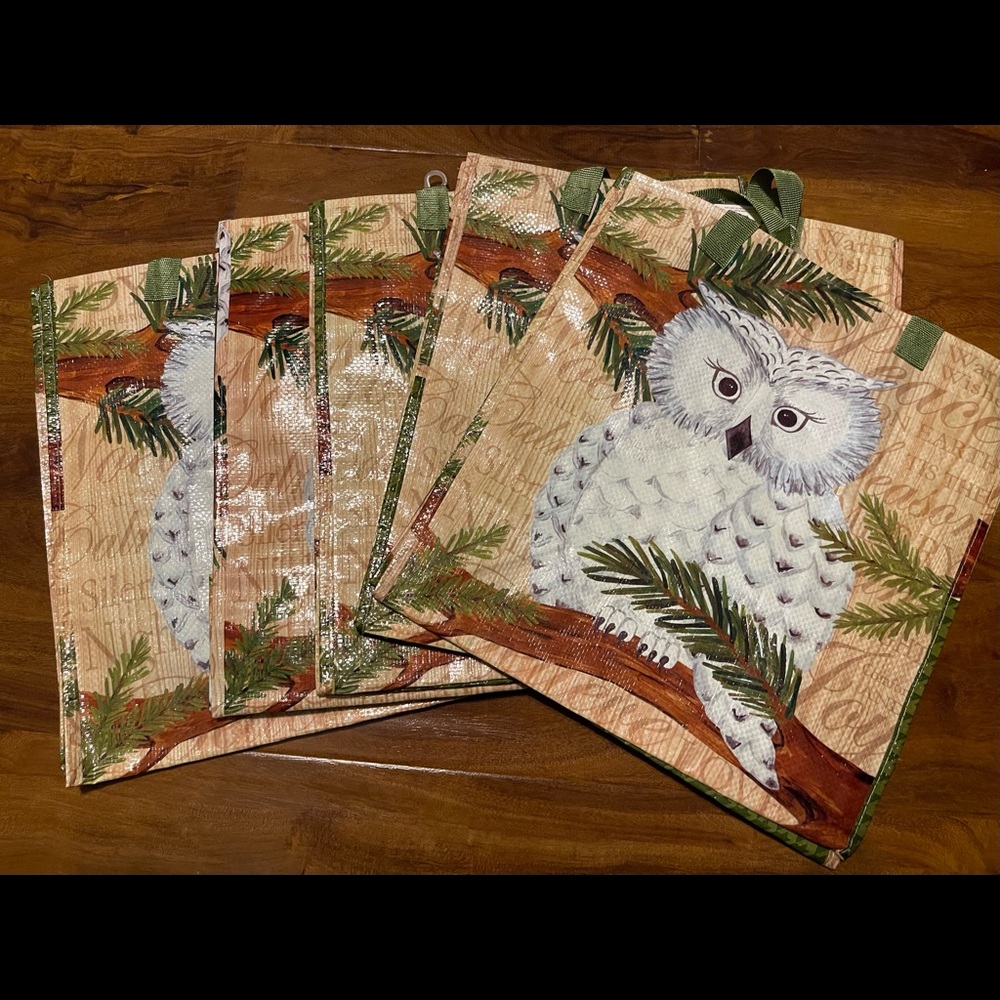 Lot of 5 Owl bags from Pier 1 Imports